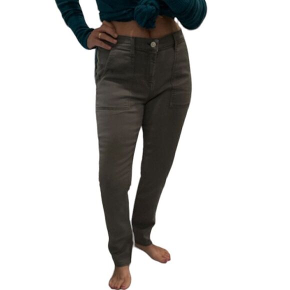 7 For All Mankind Green Mid Rise Skinny Jeans.Size 29” - Picture 1 of 14